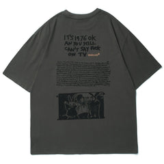 Baumwoll-T-Shirt mit lustigem Häschen-Print