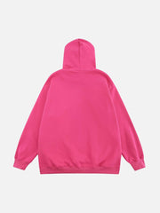 Sweat à capuche imprimé personnage de dessin animé amusant