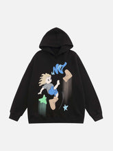 Lustiger Hoodie mit Cartoon-Charakter-Print
