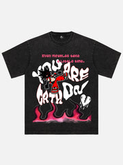 Fun Letter Print T-shirt - 1901