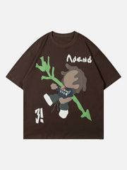 Fun Pattern Print Loose T-shirt