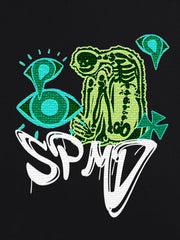 Lustiges T-Shirt mit Totenkopf-Graffiti-Buchstaben-Print