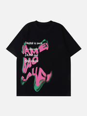 T-Shirt mit flauschigem Buchstaben-Print