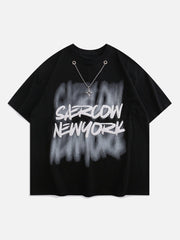 Fuzzy Letters Halskette T-Shirt
