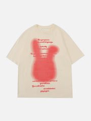 T-shirt imprimé lapin duveteux