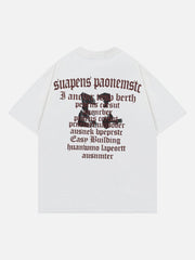 T-shirt à imprimé contrasté et forme floue
