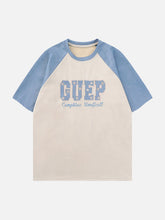 GUEP T-Shirt mit Stern-Stickerei und Schriftzug