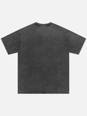 Übergroßes T-Shirt mit Gangsta-Rapper-Buchstaben und Grafik