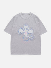 T-shirt à motif dimensionnel 3D Ghost