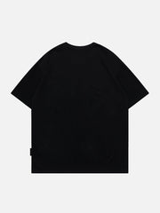 Jeans-T-Shirt mit Geister-Applikation