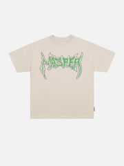 T-Shirt mit Gothic-Alphabet-Print