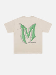 T-Shirt mit Gothic-Alphabet-Print
