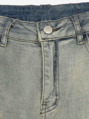 Gothic Letter Print Jeans