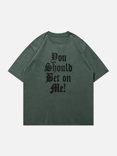 T-Shirt mit Gothic-Waschungsprint