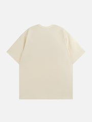 T-Shirt mit Buchstabenstickerei und Farbverlauf
