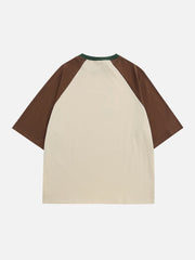 Gradient Letter Print Raglan Tee