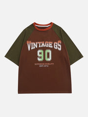 Gradient Letter Print Raglan Tee