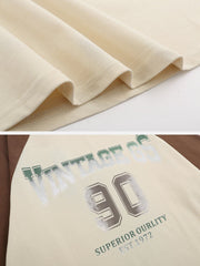 Gradient Letter Print Raglan Tee