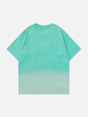 T-Shirt mit Farbverlauf und Stern-Applikation