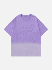 T-Shirt mit Farbverlauf und Stern-Applikation