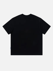 T-Shirt mit stereoskopischem Buchstaben-Farbverlauf