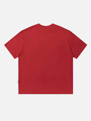 T-Shirt mit stereoskopischem Buchstaben-Farbverlauf