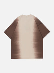 T-Shirt mit Farbverlauf und Batikmuster