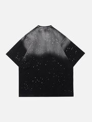 T-Shirt mit Farbverlauf und Stern-Print