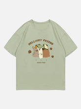 T-shirt imprimé chien graffiti