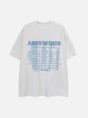 T-Shirt mit Graffiti-Figuren-Print