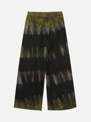 Graffiti Fun Tie-Dye Straight Jeans
