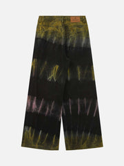 Graffiti Fun Tie-Dye Straight Jeans