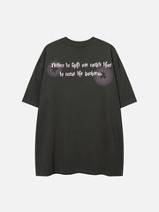 T-Shirt mit Graffiti-Herz-Print
