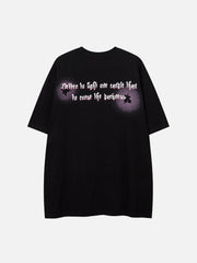 T-Shirt mit Graffiti-Herz-Print
