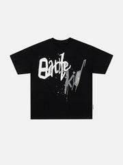 T-Shirt mit Graffiti-Buchstaben-Print