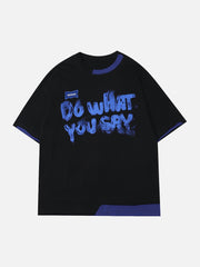 T-Shirt mit Graffiti-Monogramm-Print