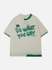 T-Shirt mit Graffiti-Monogramm-Print