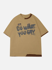 T-Shirt mit Graffiti-Monogramm-Print