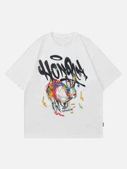 T-Shirt mit Graffiti-Print