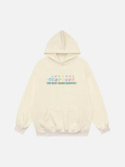 Graffiti Star Print Hooded Sweatshirt