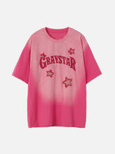 T-shirt délavé vintage dégradé Graystar Patch