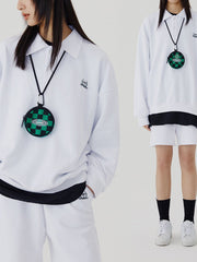 Kopfhörertasche mit Gittermuster