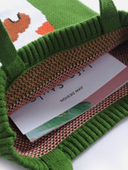 Stricktasche mit „Guitar Cat“-Grafik