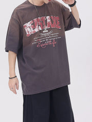 Halo Letter Patchwork T-Shirt