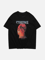 T-shirt hip-hop imprimé tête - 1564