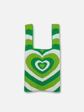 Stricktasche mit Herz-Patchwork