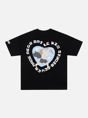 T-shirt imprimé Cupidon en forme de cœur