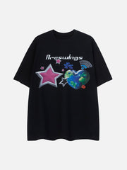 Heart-shaped Earth Print Tee