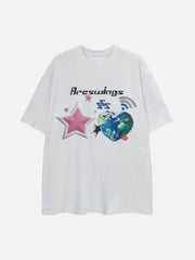 Heart-shaped Earth Print Tee