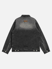 High Street – Strapazierfähige Jeansjacke im Used-Look mit Waschung – 1975